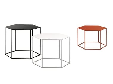 HEXAGON - Hexagonal steel coffee table (Request Info).