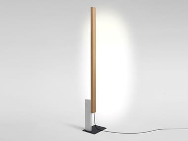 HIGH LINE - LED wooden floor lamp with dimmer (Request Info).