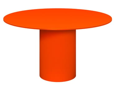 HIROKI - Round powder coated steel table (Request Info).