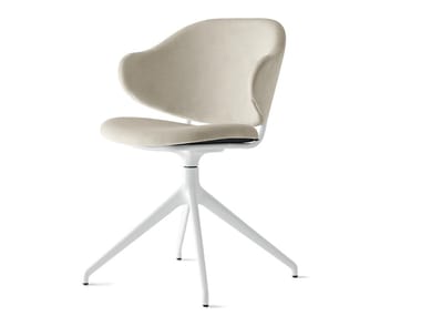HOLLY - Upholstered trestle-based fabric chair (Request Info).