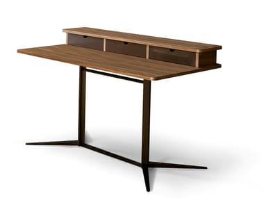 HOME OFFICE NELSON - Walnut secretary desk with drawers (Request Info).