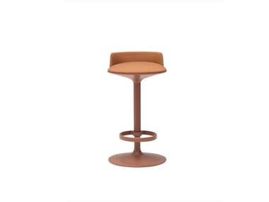 HULA BQ2970 - Upholstered height-adjustable stool with footrest (Request Info).