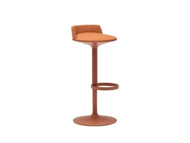 HULA BQ298/BQ2969 - Swivel upholstered stool with footrest (Request Info).