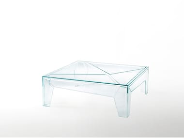 HYPERtable - Low square crystal coffee table (Request Info).