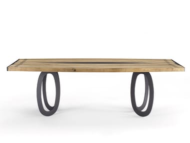 HYPNOTIC - Wooden and iron dining table (Request Info).