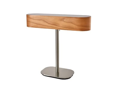 I-CLUB - Handmade wood veneer and metal table lamp (Request Info).