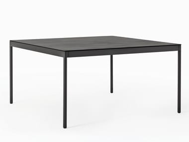 ICARO 015 - Square steel dining table with drawers (Request Info).