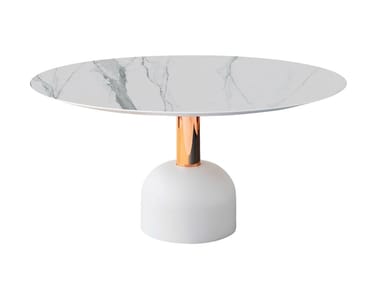 ILLO DINING - Round natural stone table by Miniforms