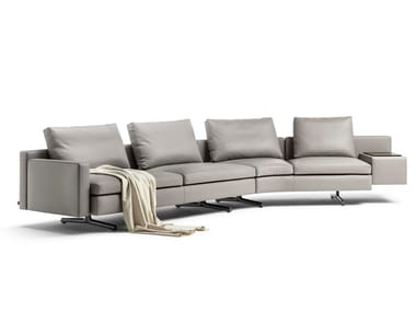 IN THE MOOD - Curved 4 seater leather sofa (Request Info).