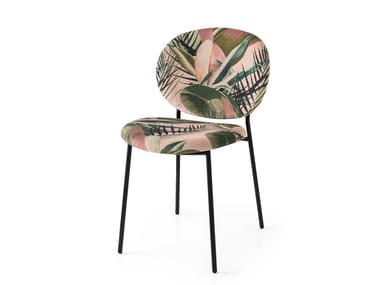 INES - Upholstered fabric chair with metal structure (Request Info).