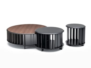 ISLANDS LOW TABLE - Round coffee table with storage space (Request Info).