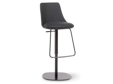 ITALA TOO - High upholstered leather stool (Request Info).