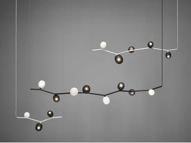 IVY HORIZONTAL - Blown glass and metal pendant lamp (Request Info).
