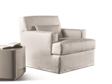 JAMES SLIM - Fabric armchair with armrests (Request Info).