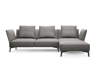 JERMYN - Upholstered sofa with chaise longue (Request Info).
