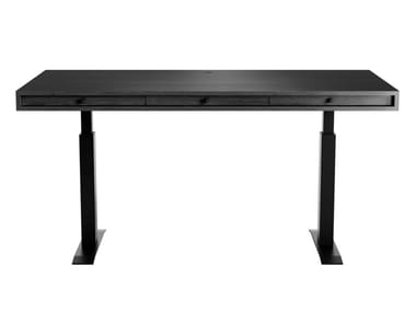 JFK OFFICE - Height-adjustable MDF office desk with drawers (Request Info).