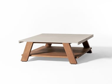 JOI OPEN AIR - Square UHPC garden side table (Request Info).