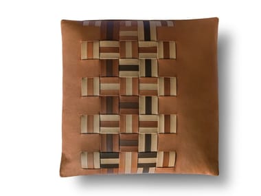 JOURNEY - Square leather cushion (Request Info).