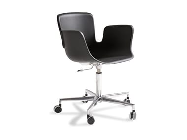 JULI PLASTIC - Polyethylene office chair with castors with 5-Spoke base (Request Info).