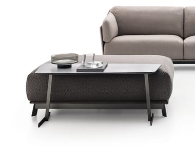 KAILUA - Upholstered square fabric pouf (Request Info).
