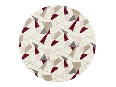 KALEIDO - Handmade round custom Bamboo silk rug (Request Info).