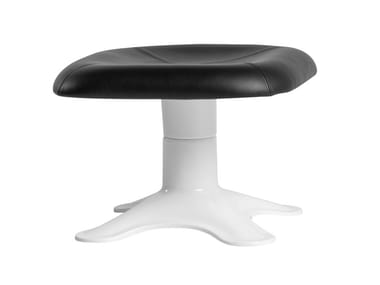 KARUSELLI - Leather footstool (Request Info).