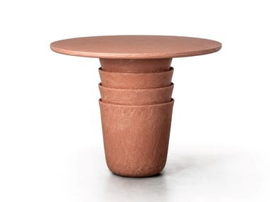 KASANE 35/36 - Round clay garden table (Request Info).