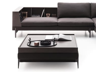 KIM - Rectangular fabric coffee table (Request Info).