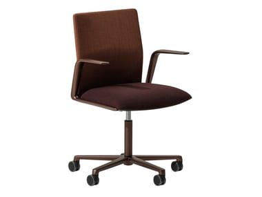 KINESIT MET - Low back fabric office chair with castors with armrests (Request Info).