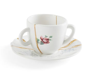 KINTSUGI - Porcelain espresso cup with saucer (Request Info).