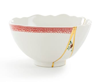 KINTSUGI - Porcelain and golden serving bowl (Request Info).