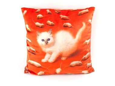 KITTEN - Square fabric cushion