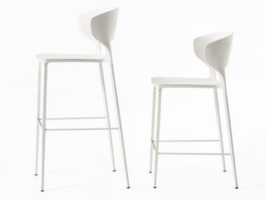 KOKI - High polyurethane stool with footrest (Request Info).