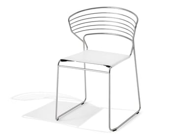 KOKI WIRE - Steel and tanned leather chair (Request Info).
