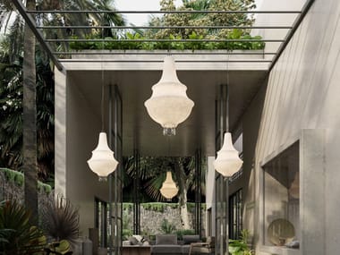 LADY D - LED fiberglass outdoor pendant lamp (Request Info).
