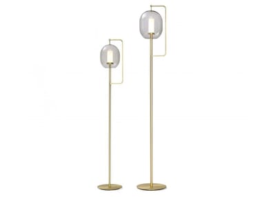 LANTERN LIGHT - LED brass and glass floor lamp (Request Info).