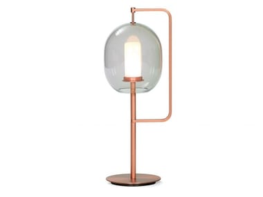 LANTERN LIGHT - LED brass and glass table lamp (Request Info).