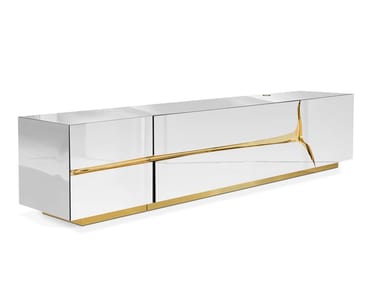 LAPIAZ - Mirrored glass TV cabinet with drawers (Request Info).