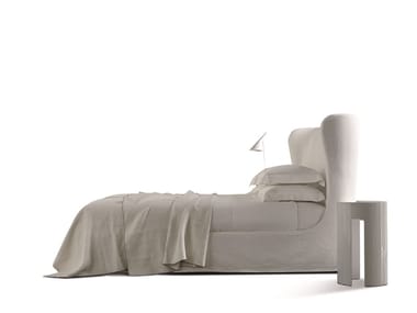 LAUREN GHOST - Fabric double bed with high headboard (Request Info).