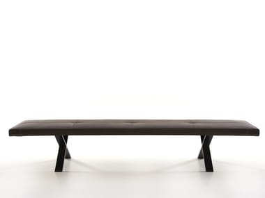 LAX - Tufted leather bench (Request Info).
