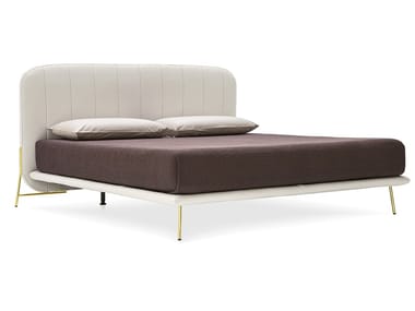 LE MARAIS - Fabric double bed with upholstered headboard (Request Info).