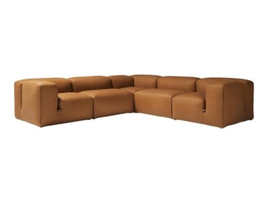 LE MURA - Corner modular leather sofa (Request Info).