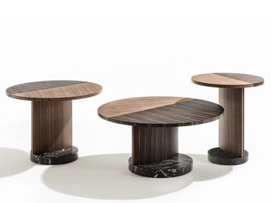 LEAF - Round wooden coffee table (Request Info).