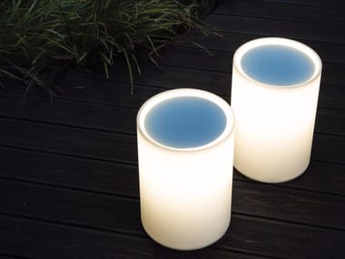 LENTA - Fluorescent polycarbonate Outdoor table lamp (Request Info).