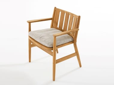LEVANTE 001 - Teak garden chair with armrests (Request Info).