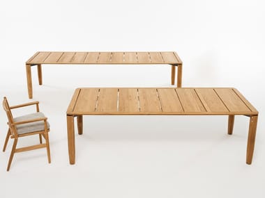 LEVANTE 022 - Rectangular teak garden table (Request Info).