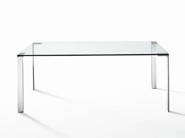 Liko Glass Glass And Steel Table (Request Info).