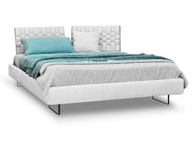 LIMES - Fabric double bed with upholstered headboard (Request Info).