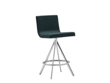 LINEAL COMFORT BQ0634/BQ0635 - Swivel upholstered stool with back (Request Info).