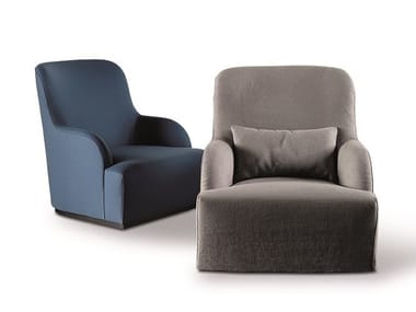 LIU SKIN - Bergere upholstered fabric armchair (Request Info).